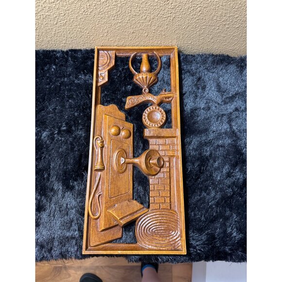 Vintage  TURNER mfg. Wall Art Of Water Pump & Barrel Scene  Rustic Country Home - Picture 8 of 12